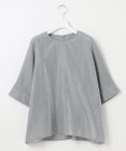 自由区 L 【洗える】ブライトシアーシャンブレー Tブラウス