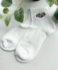 WEGO デザインロゴ刺繍アンクル底パイルソックス
