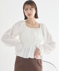 earth music&ecology バルーンヘムブラウス