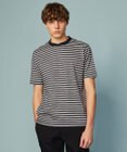 JOSEPH ABBOUD 【リネン素材/清涼感/吸水速乾】リネン天竺ボーダー Ｔシャツ