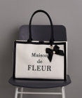 Maison de FLEUR ロゴ刺繍キャンバストートバッグ