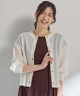 ANY L シアーニットショートカーディガン