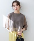 ANY SIS S 【洗える】シアー ニットT