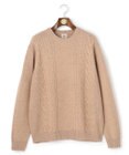 J.PRESS MEN 【KING SIZE】【Cash Lamb's Wool】ケーブルクルーネック ニット_25年モデル