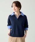 ANY L ファブリックコンビスキッパーニット