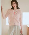 23区 L 【WEB&一部店舗限定カラーあり】シャイニーシアー フラップポケット カーディガン