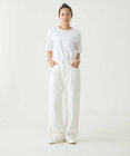caqu Linen sagging wide pants ワイドシルエットリネンデニム