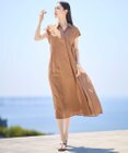 自由区 S 【カタログ掲載・WEB限定カラーあり】シアーラミーローンスキッパーシャツ ワンピース