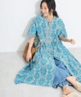 CRAFT STANDARD BOUTIQUE インド綿アラベスク柄ワンピース