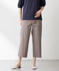 J.PRESS LADIES 【WEB限定カラーあり・セットアップ対応・洗える・撥水・防汚】コットンFITTYシャーク ワイド アンクル パンツ