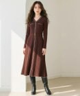 ANY SIS L バイカラーデザインニット ワンピース