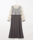 Feroux 【2WAY・セットアイテム】レースブラウス×ジャンパースカートセット