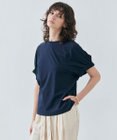 BEIGE， 【洗える】STOCK / オーガニックコットン半袖ギャザートップス