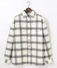 JOSEPH ABBOUD MOUNTAIN 【SPACE／UNISEX】フランネルジャージーブロック シャツ