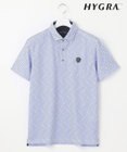 23区GOLF 【MEN】「HYGRA」幾何柄清涼ポロシャツ