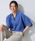 ANY 【新色追加】スキッパーネック袖タックブラウス