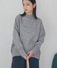 モックネックコクーンニットプルオーバー