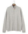 J.PRESS MEN 【KING SIZE】【Cash Lamb's Wool】畔編みハーフジップ ニット