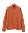 J.PRESS MEN 【KING SIZE】【Cash Lamb's Wool】畔編みハーフジップ ニット