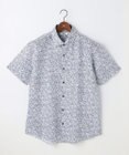 JOSEPH ABBOUD 【キングサイズ・清涼・リネンブレンド】コットンリネン ボイルフラワープリント 半袖シャツ