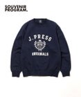 J.PRESS MEN 【J.PRESS ORIGINALS】【UNISEX】Supima Recycle Cotton CREST Logo Sweat