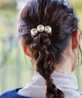 Tiaclasse  3粒パールヘアゴム
