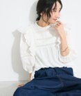 CRAFT STANDARD BOUTIQUE フリル使いマニーレースピンタックブラウス
