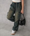 WEGO 【XS～Mサイズ展開/ウエストゴム 】デニムイージーパラシュートカーゴパンツ