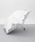 AURORA NINA RICCI （ニナリッチ)  刺繍オーガンジー掛け合わせ　晴雨兼用パラソル（折りたたみ傘）
