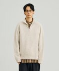 J.PRESS YORK STREET 【UNISEX】ウールカシミヤ ハーフジップニット