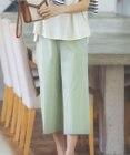 J.PRESS LADIES 【シワになりにくい】コットンフィッティーシャーク ワイドパンツ
