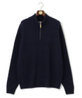 J.PRESS MEN 【KING SIZE】【Cash Lamb's Wool】畔編みハーフジップ ニット