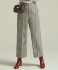23区 L 【洗える】ガンクラブチェックストレッチ アンクル パンツ