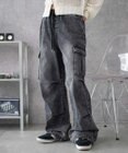 WEGO 【XS～Mサイズ展開/ウエストゴム 】デニムイージーパラシュートカーゴパンツ