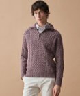 JOSEPH ABBOUD 【柔らか】ラムコットンハイネックジップ セーター