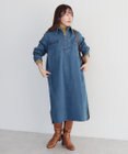 CRAFT STANDARD BOUTIQUE 裏起毛デニムヘンリーワンピース