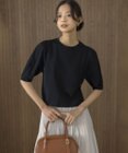 組曲 L クルミボタン5分袖ニット