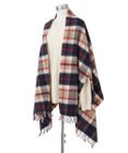 MOONBAT MACKINTOSH PHILOSOPHY ウール100%超大判チェックポンチョストール／幅70cm