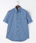 JOSEPH ABBOUD 【キングサイズ・ジャージー素材・ストレッチ・イージーケア】コンパクトジャージープリント シャツ