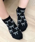 WEGO リボン総柄ショートソックス