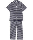 une nana cool 綿100％ 薄手裏毛ボーダー 半袖パジャマ