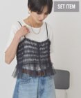 AMERICAN HOLIC 【2点セット】半袖Tシャツ＋チュールビスチェ