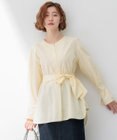 23区 L CANCLINI スキッパーベルト付き ブラウス