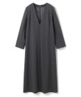 UNFILO L ウールライク Vネックワンピース