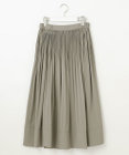 自由区 【セットアップ対応・洗える】ライトサテンプリーツ スカート