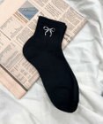 WEGO リボン刺繍アンクルパイルソックス