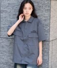 WEGO 【ユニセックス着用ITEM】刺繍ロゴツイルワークシャツ