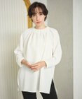 #Newans 【洗濯機可能】タックネックブラウス