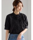 Te chichi フロントフリル5分袖ブラウス