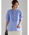 Te chichi フロントフリル5分袖ブラウス
